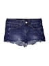 Express Jeans Hearts Blue Denim Shorts Size 00 - photo 1