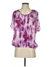 Apt. 9 100% Polyester Purple Short Sleeve Blouse Size S - photo 1