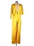 Uoozee 100% Polyester Solid Yellow Jumpsuit Size XL - photo 2