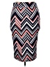 Olivia Blu Chevron-herringbone Pink Casual Skirt Size XL - photo 1