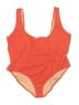 J.Crew Color Block Orange One Piece Swimsuit Size 24 - photo 1