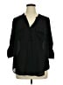 Torrid 100% Polyester Black 3/4 Sleeve Blouse Size 1X Plus (1) - photo 1