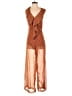 Mahina 100% Rayon Polka Dots Brown Jumpsuit Size L - photo 1
