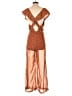 Mahina 100% Rayon Polka Dots Brown Jumpsuit Size L - photo 2