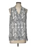Vince Camuto 100% Polyester Black Gray Sleeveless Blouse Size L - photo 1