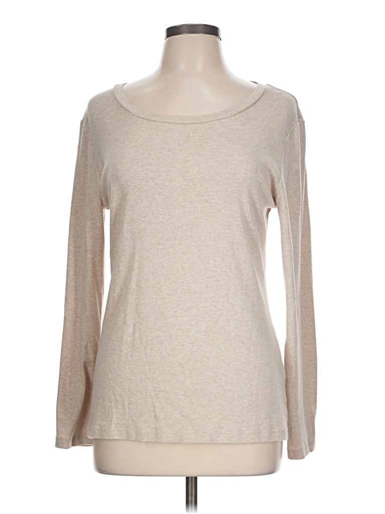 Pre-owned Style & Co Long Sleeve T-shirt In Tan