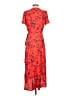 Gap 100% Viscose Floral Red Casual Dress Size S - photo 2