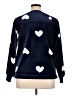 Ann Taylor LOFT 100% Polyester Hearts Blue Pullover Sweater Size L - photo 2