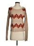 Maison Jules Chevron-herringbone Tan Pullover Sweater Size S - photo 1