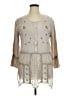 Sacred Threads 100% Rayon Tan 3/4 Sleeve Blouse Size XL - photo 1
