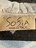 SOFIA Silver Short Sleeve Blouse Size L - photo 7