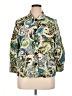 Mirror Image Paisley Green 3/4 Sleeve Button-Down Shirt Size 1X - photo 1