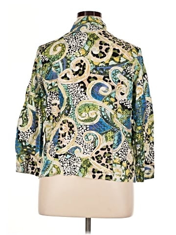 Mirror Image 3/4 Sleeve Button-Down Shirt (view 2)