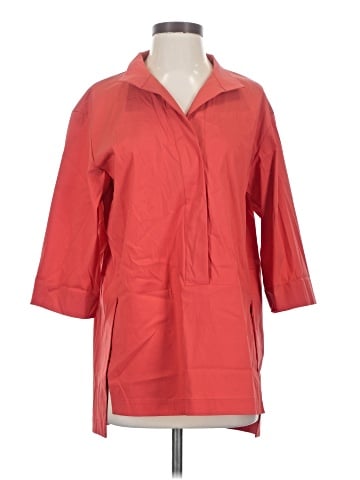 Lafayette 148 New York 3/4 Sleeve Button-Down Shirt (view 1)