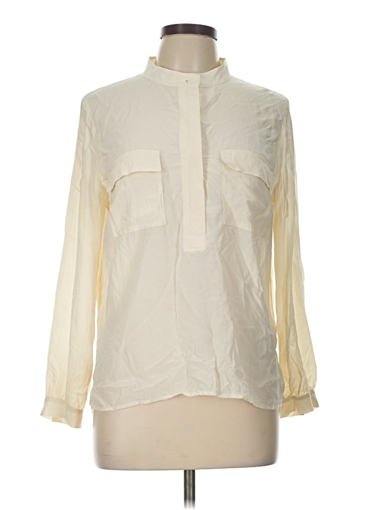 Pre-owned Talbots Long Sleeve Blouse In Ivory