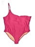 J.Crew Color Block Pink One Piece Swimsuit Size 22 - photo 1