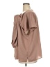 ELOQUII 100% Polyester Tan Brown Short Sleeve Blouse Size 24 waist - photo 5