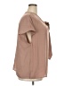 ELOQUII 100% Polyester Tan Brown Short Sleeve Blouse Size 24 waist - photo 4