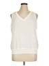 Calvin Klein 100% Polyester Ivory Sleeveless Blouse Size XL - photo 1