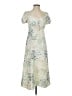 Monteau 100% Polyester Paisley Ivory Green Casual Dress Size S - photo 1