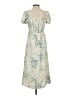 Monteau 100% Polyester Paisley Ivory Green Casual Dress Size S - photo 2