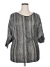 IGIGI Gray 3/4 Sleeve Blouse Size 18 - photo 1
