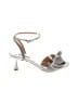 Badgley Mischka Metallic Silver Sandals Size 9 - photo 1