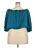 Lane Bryant 100% Polyester Teal 3/4 Sleeve Blouse Size 18 (3) - photo 2