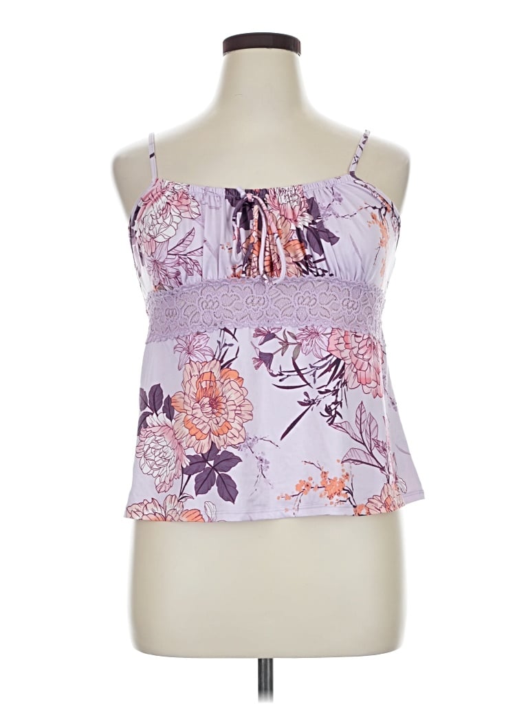 Pre-owned Linea Donatella Sleeveless Blouse In Purple