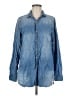 Cloth & Stone Blue Long Sleeve Button-Down Shirt Size M - photo 1