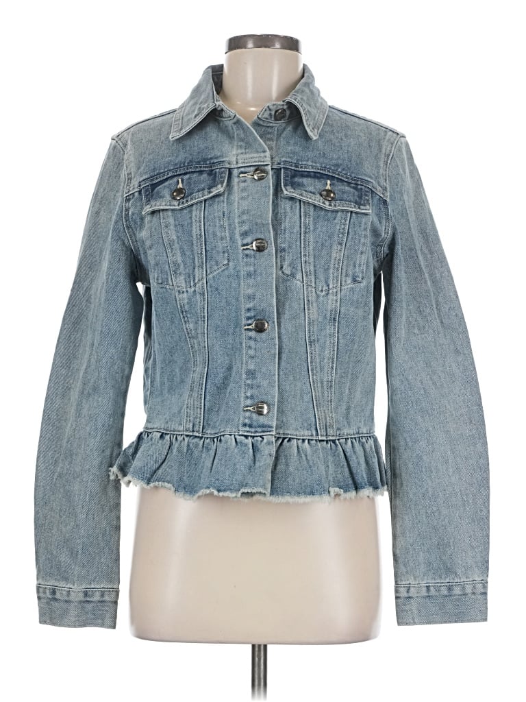 Pre-owned Listicle Denim Jacket In Blue