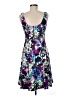 Connected Apparel Print Purple Cocktail Dress Size 6 - photo 2
