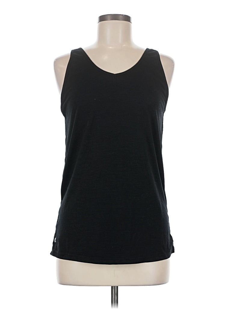 Pre-owned Unbranded Sleeveless Top Black Scoop Neck Tops