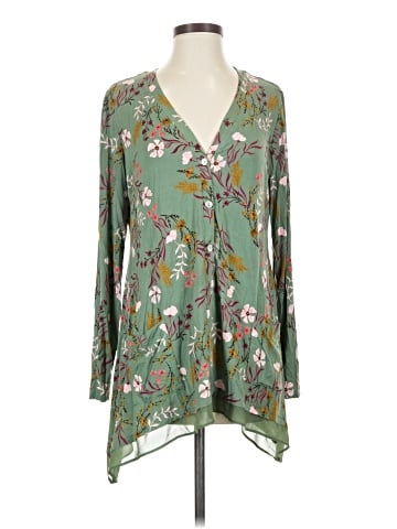 LOGO by Lori Goldstein 3/4 Sleeve Blouse (view 1)