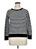 Liz Claiborne 100% Cotton Stripes Black Pullover Sweater Size XL - photo 1