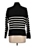 DKNY Jeans Stripes Black Turtleneck Sweater Size L - photo 2