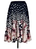 Assorted Brands 100% Polyester Print Blue Casual Skirt Size M - photo 2