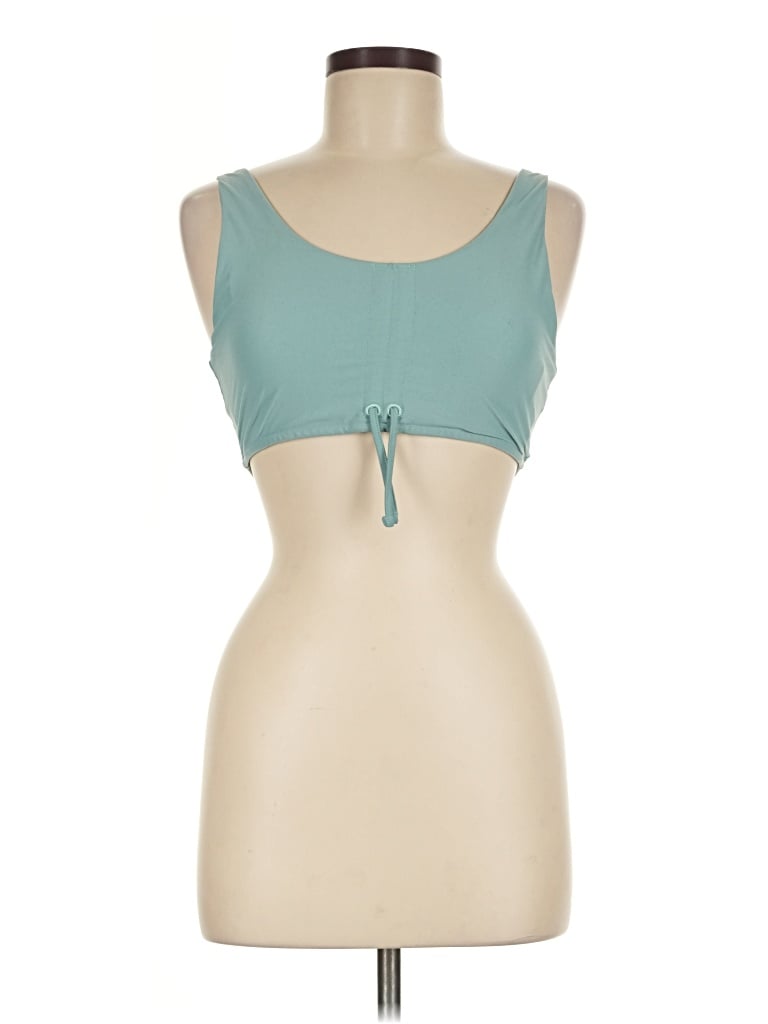 Pre-owned Lole Tank Top Teal Strapless Neckline Tops