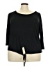 Cha Cha Vente Black 3/4 Sleeve Top Size 3X - photo 1