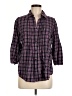 Chadwicks Plaid Purple 3/4 Sleeve Button-Down Shirt Size 8 - photo 1