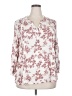 Fun2Fun Floral Ivory 3/4 Sleeve Blouse Size 2X - photo 1