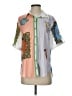 Unbranded Color Block Silver Short Sleeve Blouse Size S - photo 1
