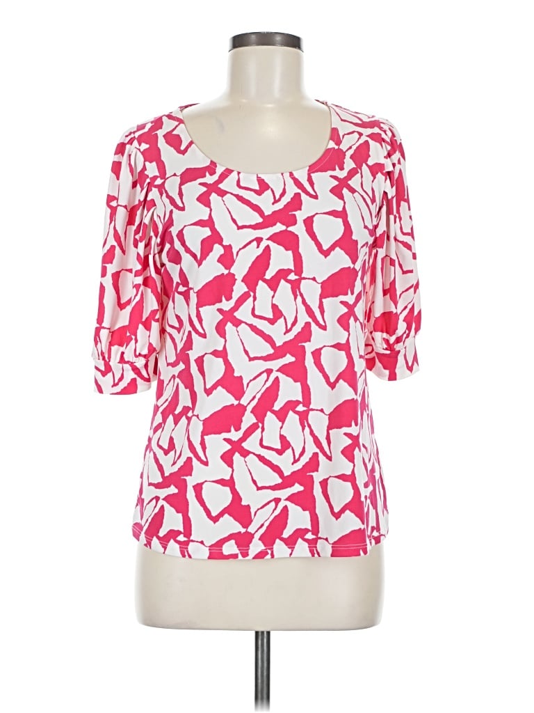 Pre-owned Cece Short Sleeve Blouse In Pink