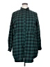 HOTOUCH Checkered-gingham Green Long Sleeve Button-Down Shirt Size XXL - photo 1