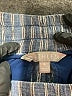 Athleta 100% Linen Stripes Blue Board Shorts Size 6 - photo 3