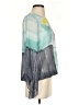 Alfani 100% Polyester Color Block Teal 3/4 Sleeve Blouse Size XS - photo 4