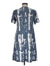 Unbranded Print Blue Casual Dress Size M - photo 2