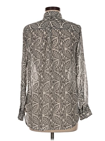 Theory Long Sleeve Silk Top (view 2)