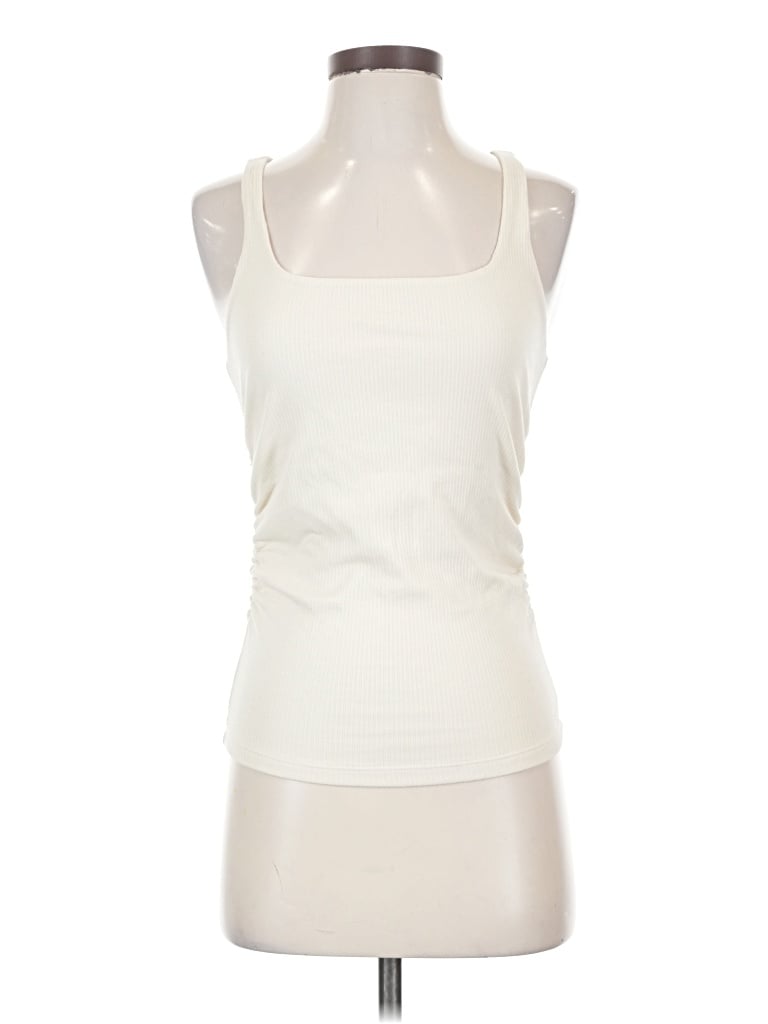 Pre-owned Monrow Sleeveless Top Ivory Halter Neckline Tops