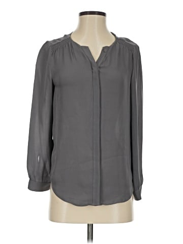 Joie Long Sleeve Silk Top (view 1)